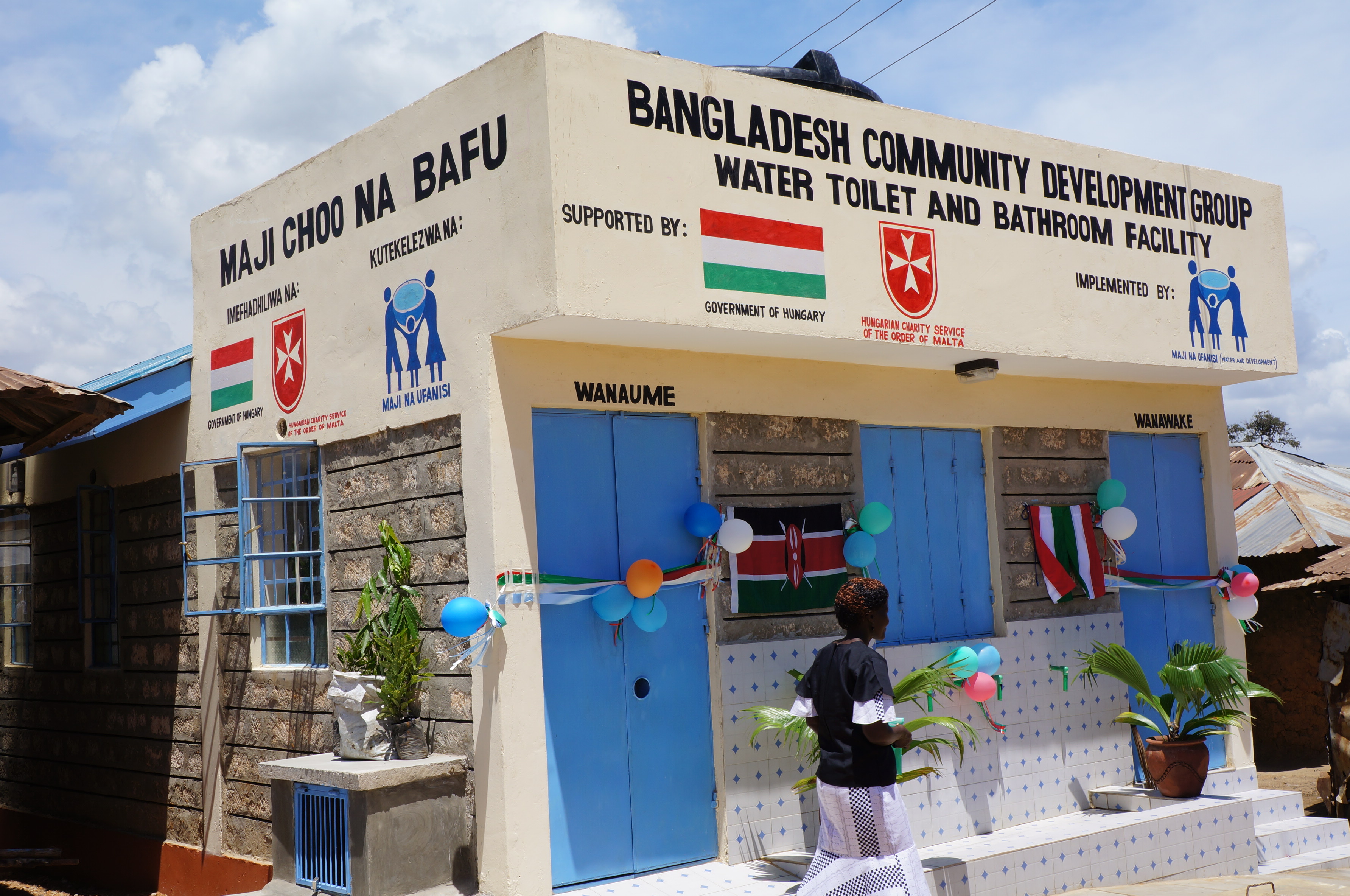 A Szeretetszolgálat szanitációs központja Kenyában
