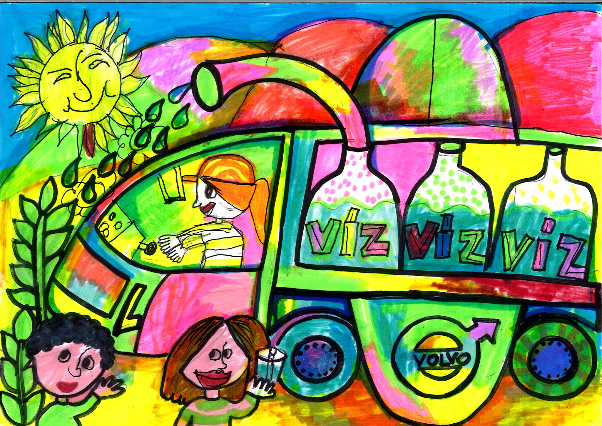 Bata Lili 5-9 éves korcsoportban rajzolta ezt a színes jövőt