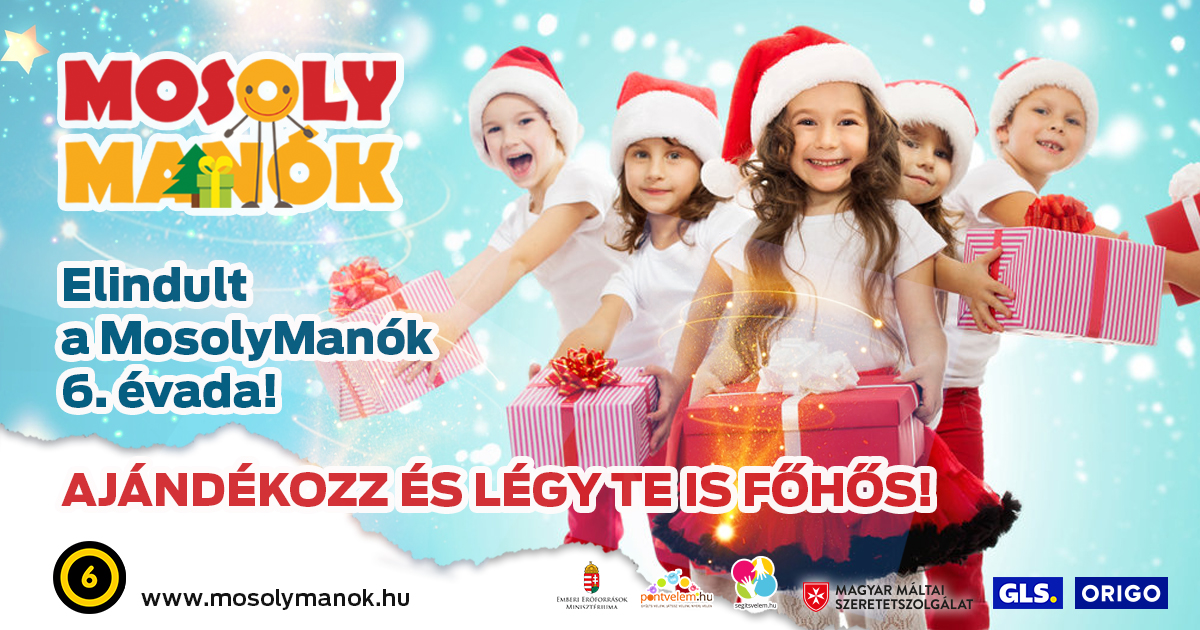 A MosolyManók ismét akcióban - Elindult az országos iskolai karácsonyi adománygyűjtés